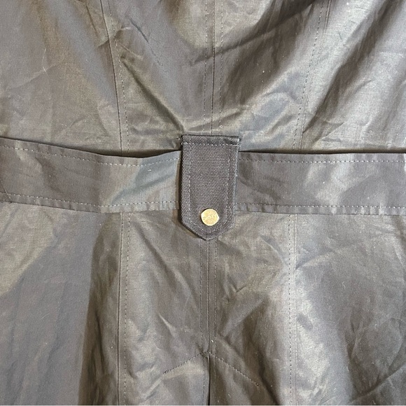 DKNY Car Trench Coat Navy Blue Snap Zip Lined Military Epaulettes Womens Size M - Picture 13 of 16